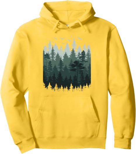 Misty Pine Forest Hoodie