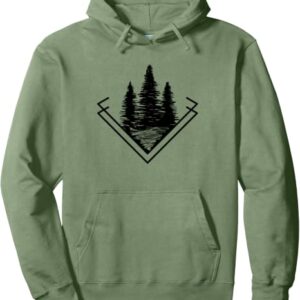 Geometric Pine Trees Hoodie