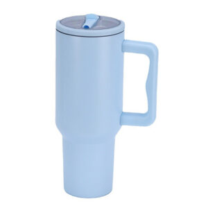 Insulated Stainless Steel Tumbler with Straw and Carry Handle
