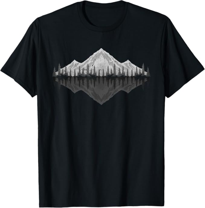 Snowy Mountain Reflection T-Shirt - Image 1