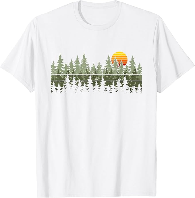 Pine Forest Sunset T-Shirt - Image 1